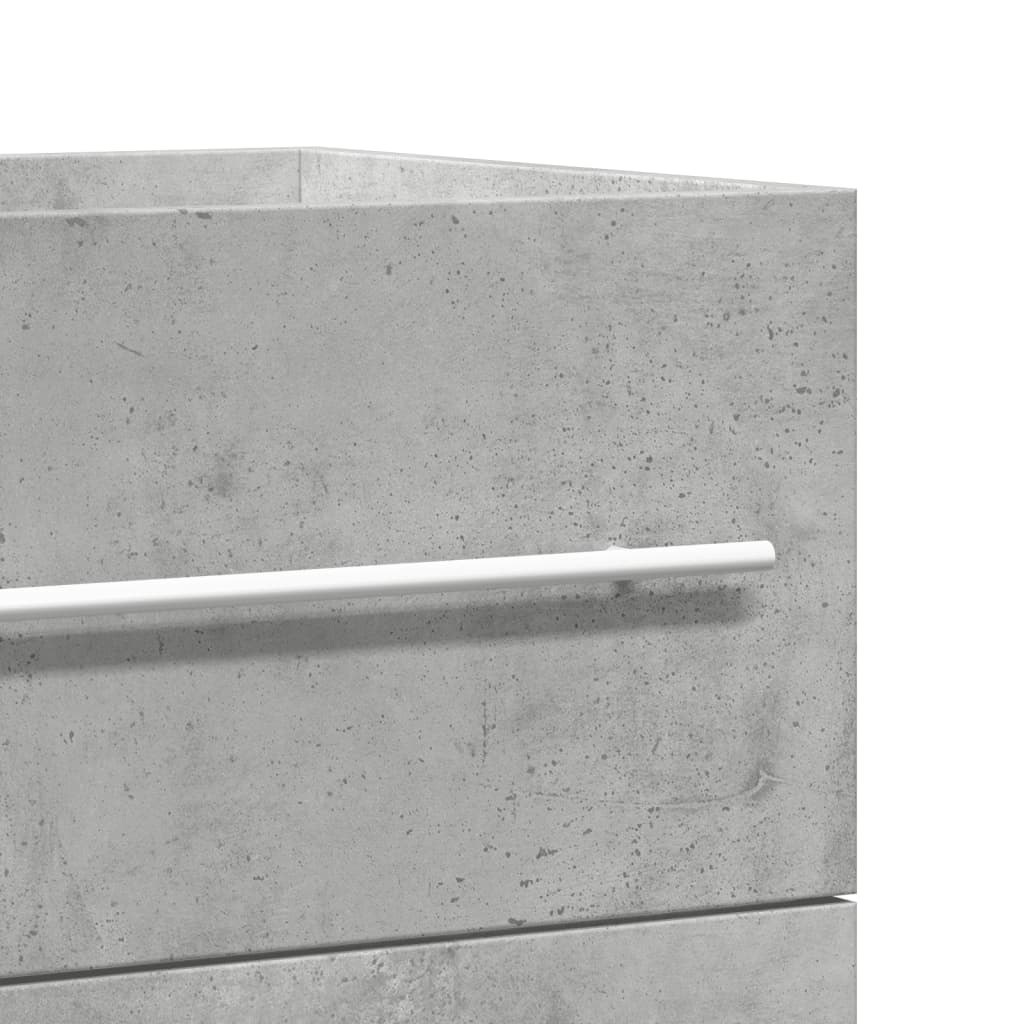 Waschbeckenunterschrank Beton Grau 80x38,5x48 cm