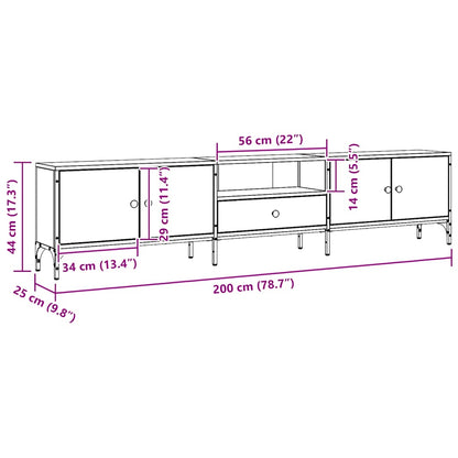 TV-Schrank mit Schublade Artisan-Eiche 200x25x44 cm