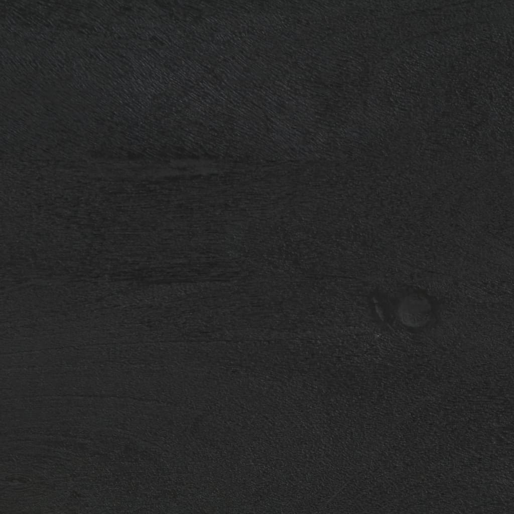 Nachttisch Schwarz 40x33x46 cm Massivholz Mango