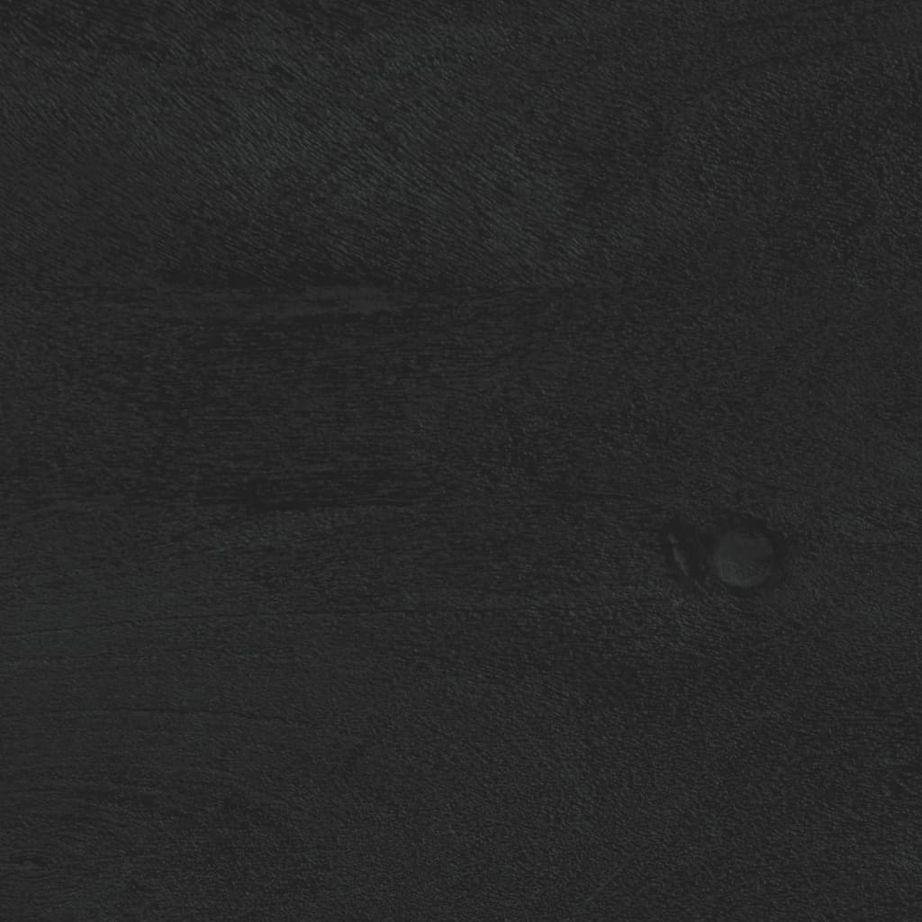 Nachttische 2 Stk. Schwarz 40x33x46 cm Massivholz Mango