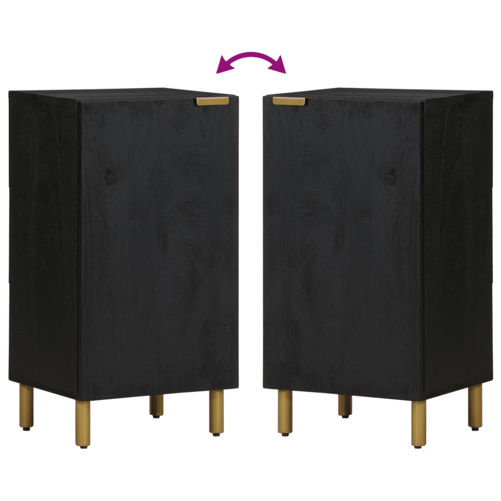 Sideboard Schwarz 40x33x75 cm Holzwerkstoff