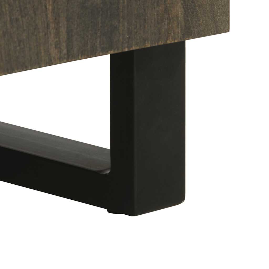 Sideboard Schwarz 60x33x75 cm Massivholz Mango