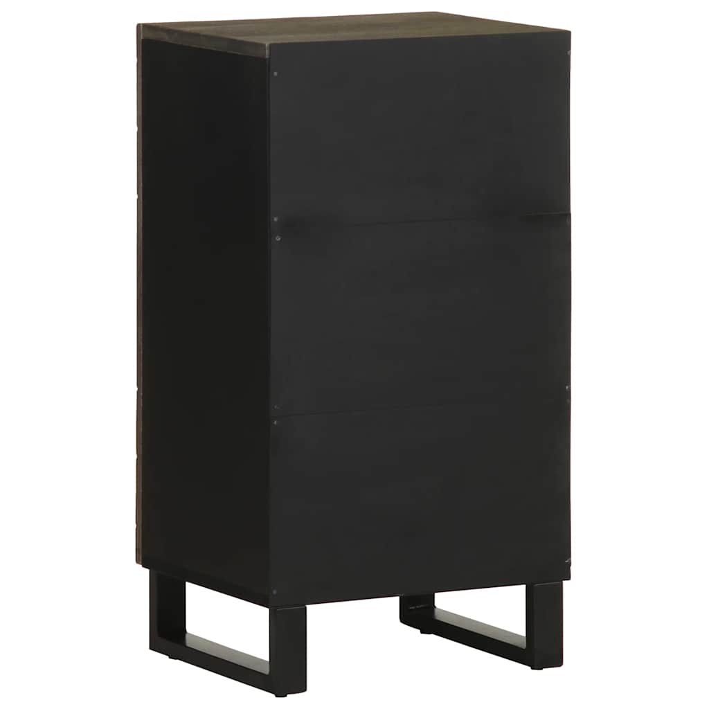 Sideboard Schwarz 40x33x75 cm Massivholz Mango