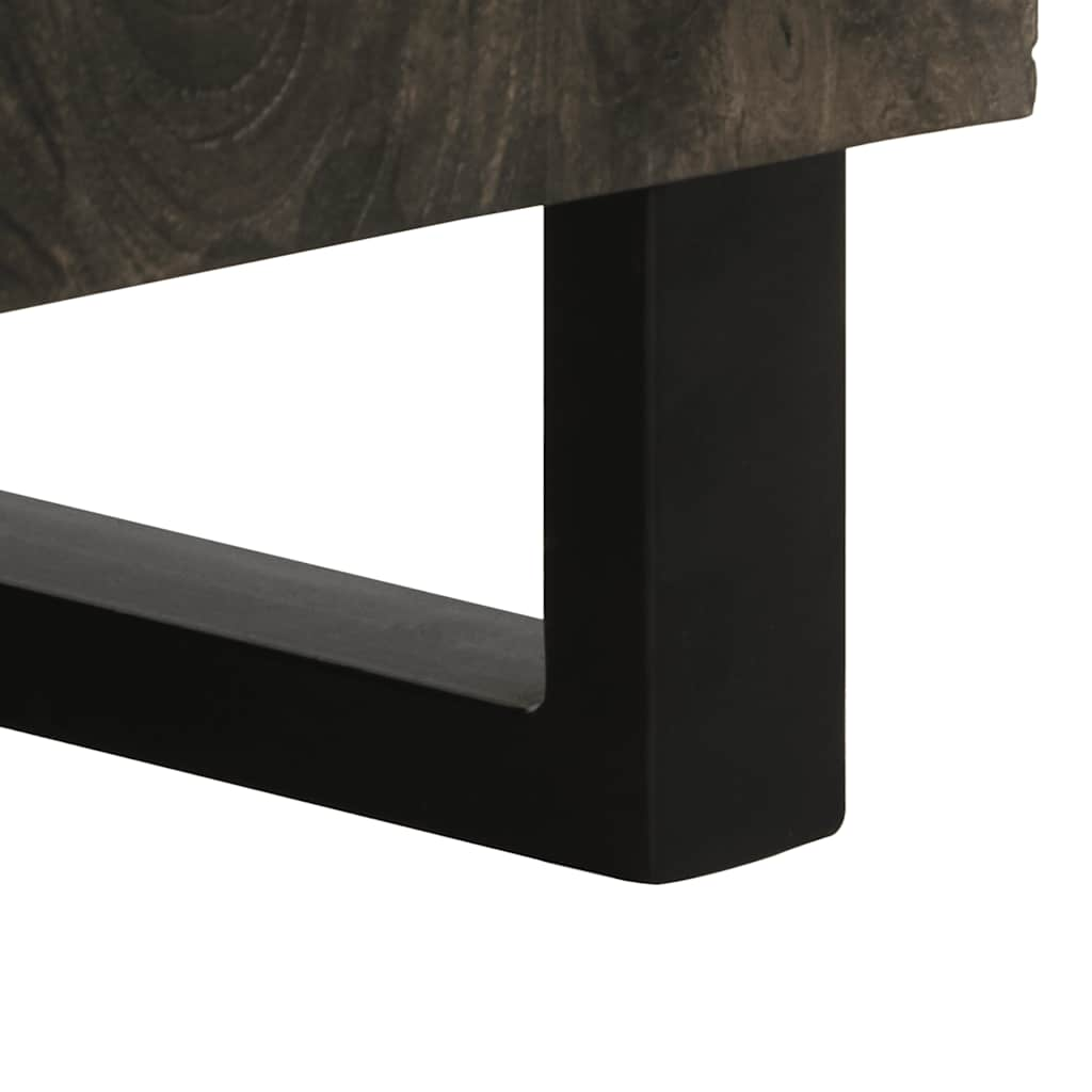 Sideboard Schwarz 90x33x75 cm Massivholz Mango