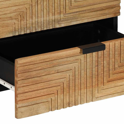 Nachttisch Braun 50x33x60 cm Massivholz Mango