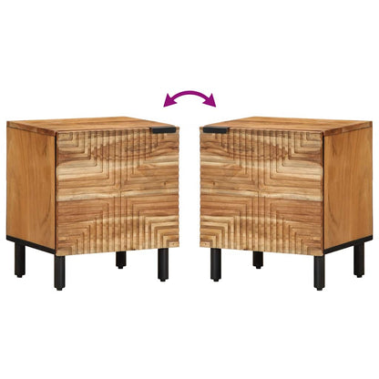 Nachttisch 40x33x46 cm Massivholz Akazie