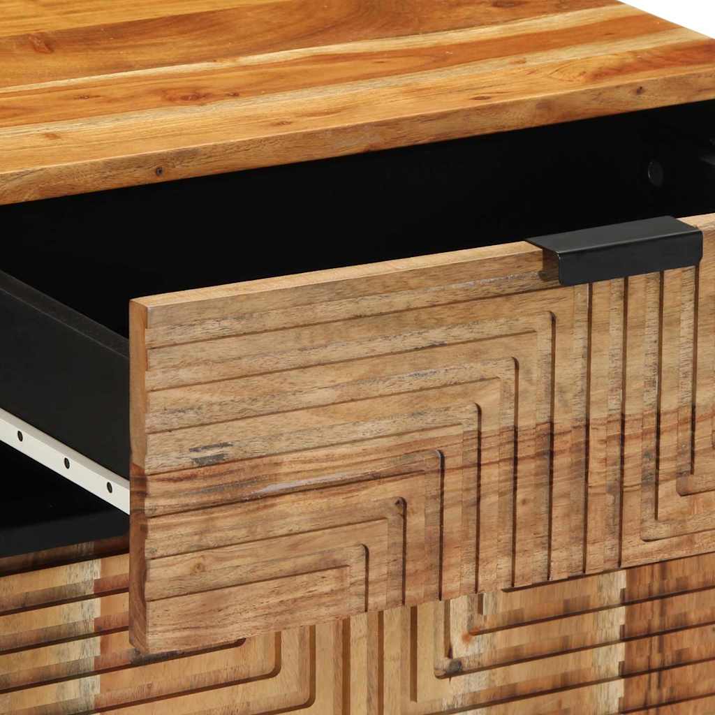 Nachttisch Braun 50 x 33 x 60 cm Massivholz Akazie