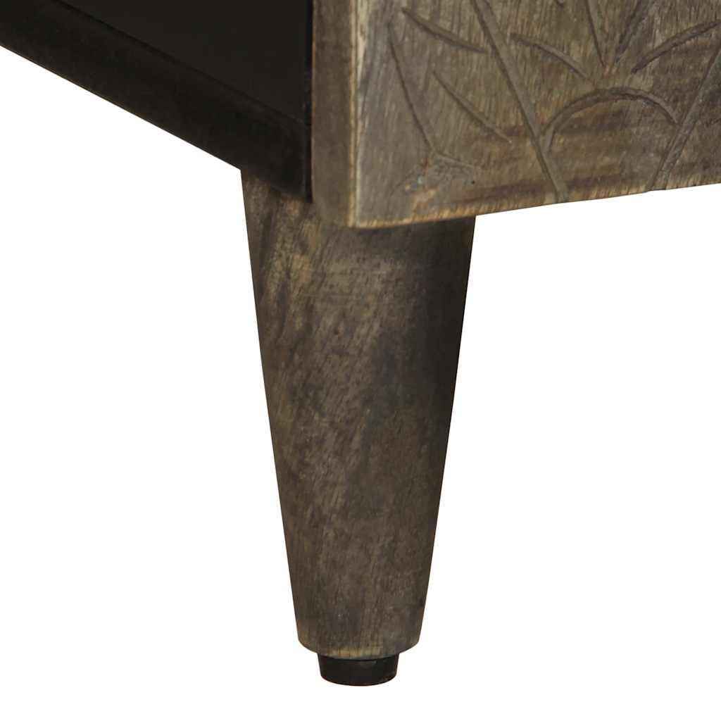 TV-Schrank Hellgrau 105x33,5x46 cm Massivholz Mango