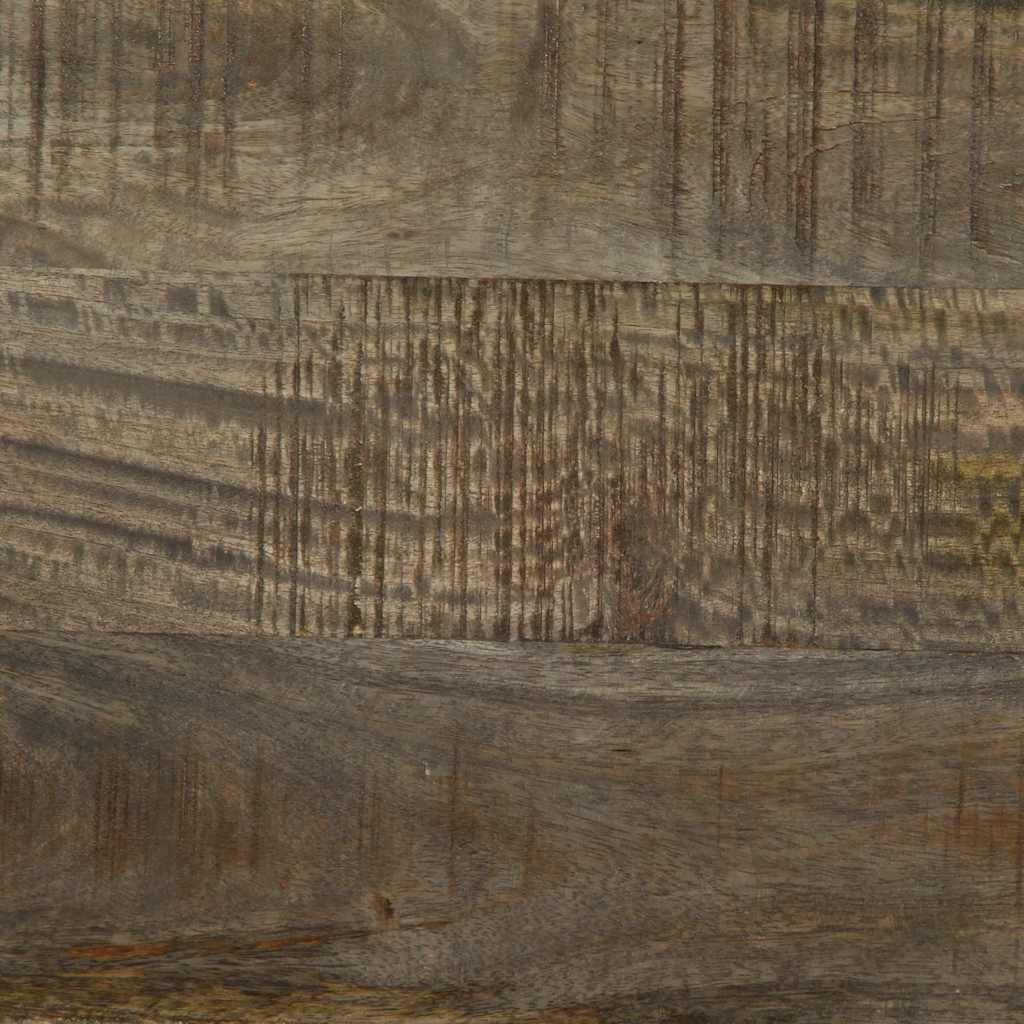 TV-Schrank Hellgrau 80x31,5x46 cm Massivholz Mango