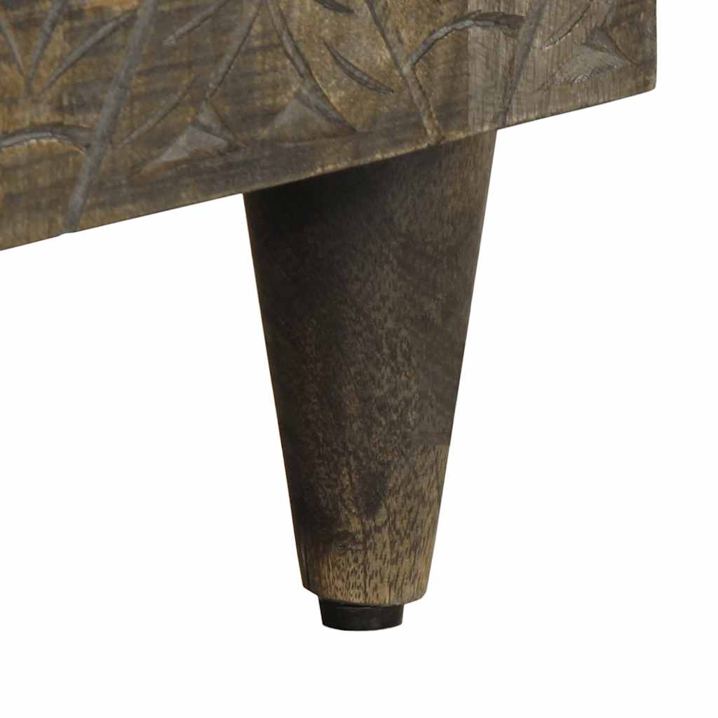 TV-Schrank Hellgrau 80x31,5x46 cm Massivholz Mango