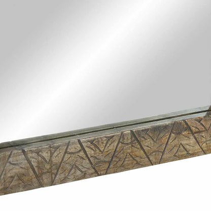 Badspiegel Grau 50x2,5x70 cm Massivholz Mango