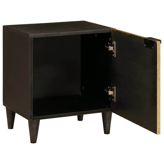 Nachttisch Schwarz und Gold 40 x 33.5 x 46 cm