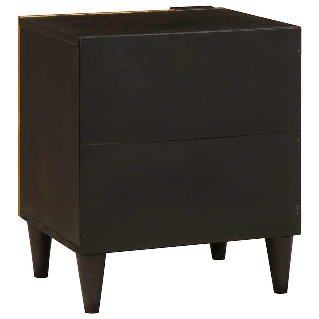 Nachttisch Schwarz und Gold 40 x 33.5 x 46 cm