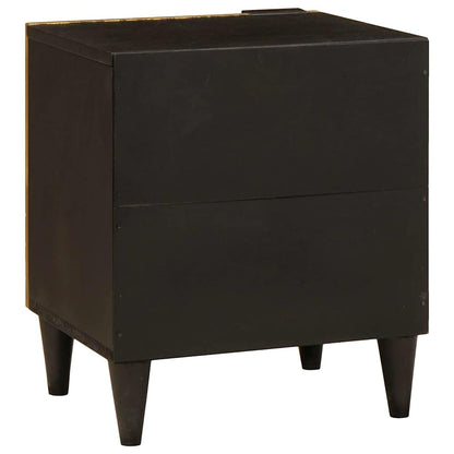 Nachttisch Schwarz und Gold 40 x 33.5 x 46 cm
