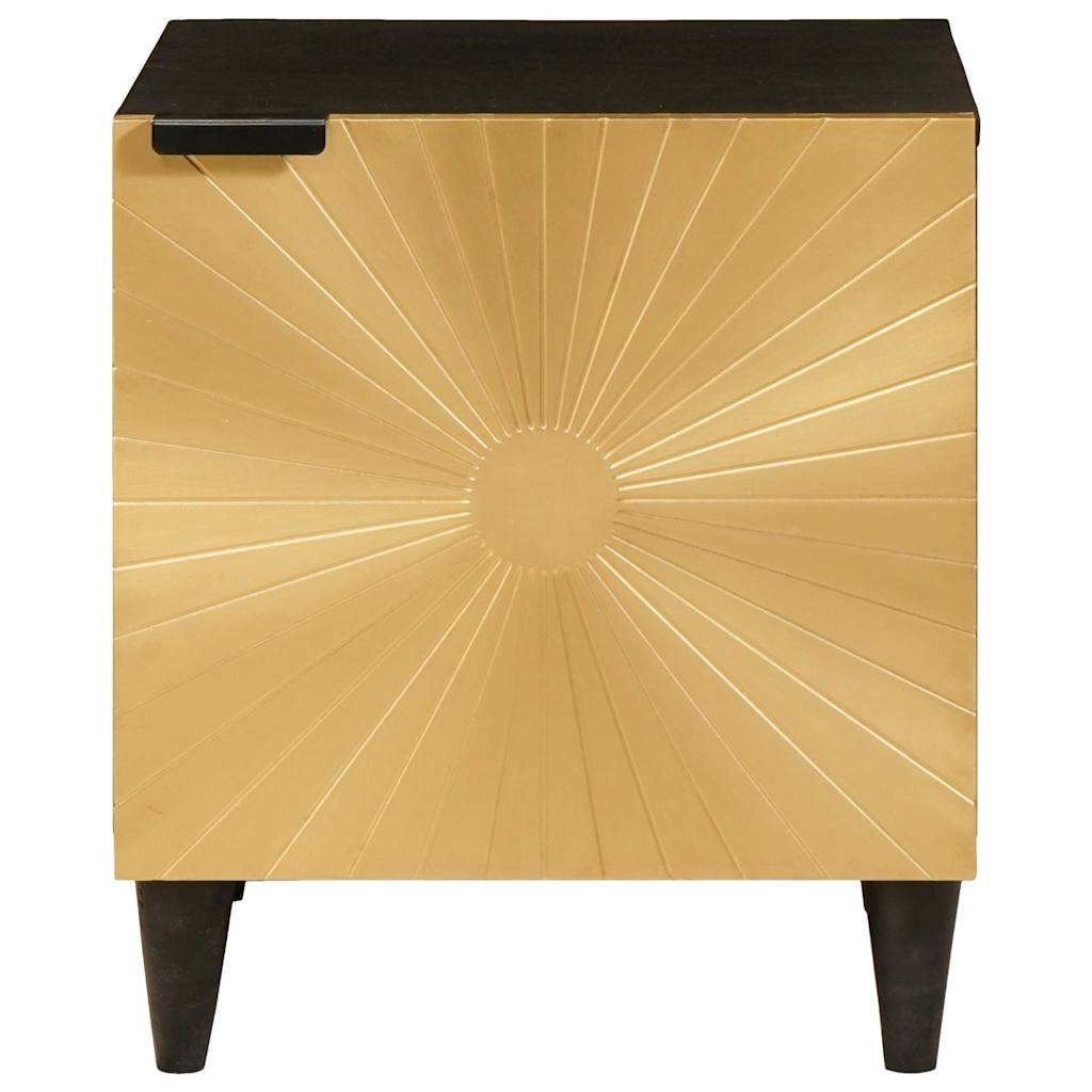 Nachttisch Schwarz und Gold 40 x 33.5 x 46 cm