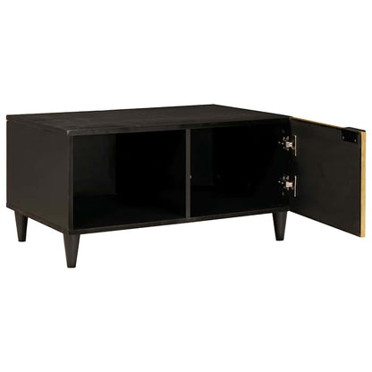 Couchtisch Schwarz und Gold 80 x 50 x 40 cm