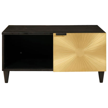 Couchtisch Schwarz und Gold 80 x 50 x 40 cm