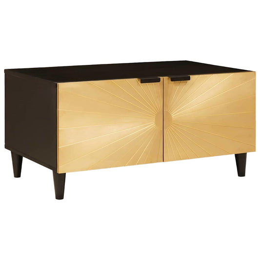 Couchtisch Schwarz und Gold 80 x 50 x 40 cm