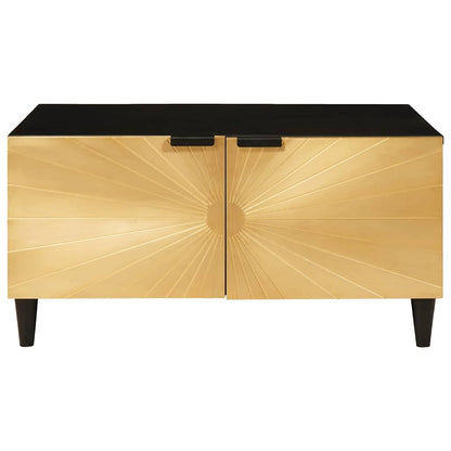 Couchtisch Schwarz und Gold 80 x 50 x 40 cm
