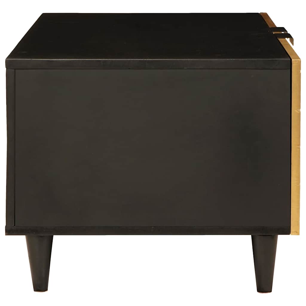 Couchtisch Schwarz und Gold 80 x 50 x 40 cm