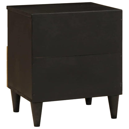Nachttisch 2 pcs Schwarz und Gold 40 x 33 x 46 cm