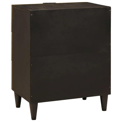 Nachttisch mit Schubladen Schwarz und Gold 50 x 33 x 60 cm