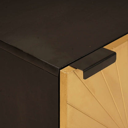 Badezimmerschrank mit Regal Schwarz und Gold 38 x 33 x 48 cm