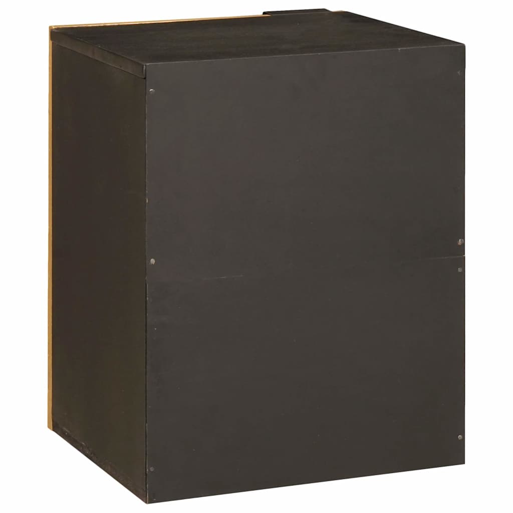 Badezimmerschrank mit Regal Schwarz und Gold 38 x 33 x 48 cm
