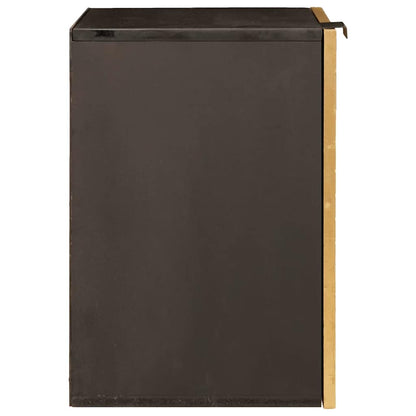 Badezimmerschrank mit Regal Schwarz und Gold 38 x 33 x 48 cm