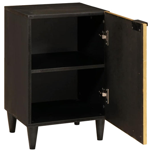 Badezimmerschrank mit Regal Schwarz und Gold 38 x 33 x 58 cm