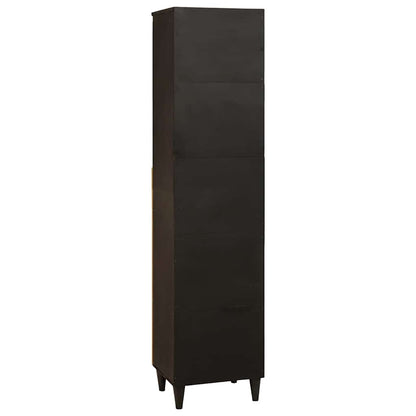 Badezimmerschrank mit Regal Schwarz und Gold 38 x 33 x 160 cm