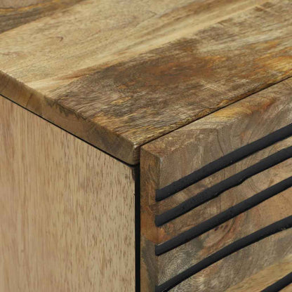 Nachttisch Braun 40 x 33 x 46 cm massives Mangoholz