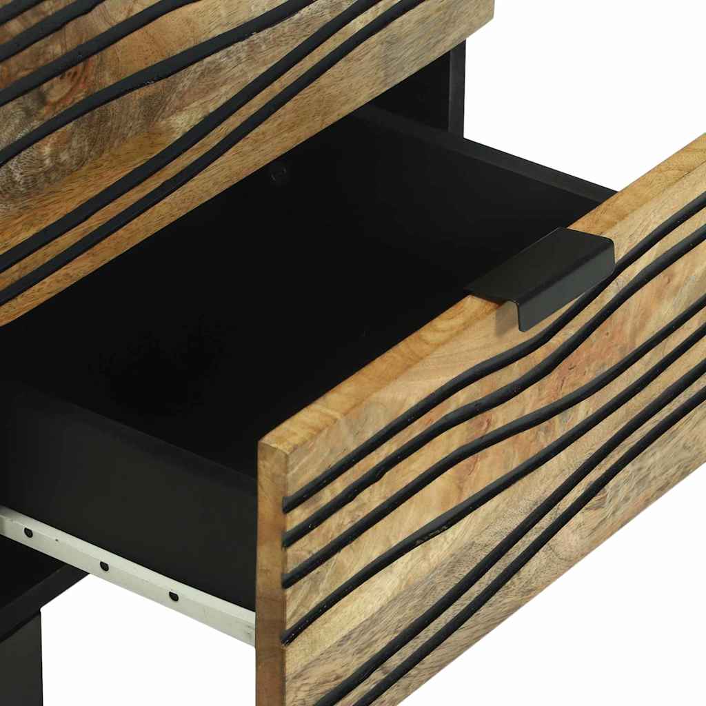 Nachttisch Braun 40 x 33 x 46 cm massives Mangoholz