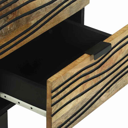 Nachttisch 2 pcs Braun 40 x 33 x 46 cm massives Mangoholz