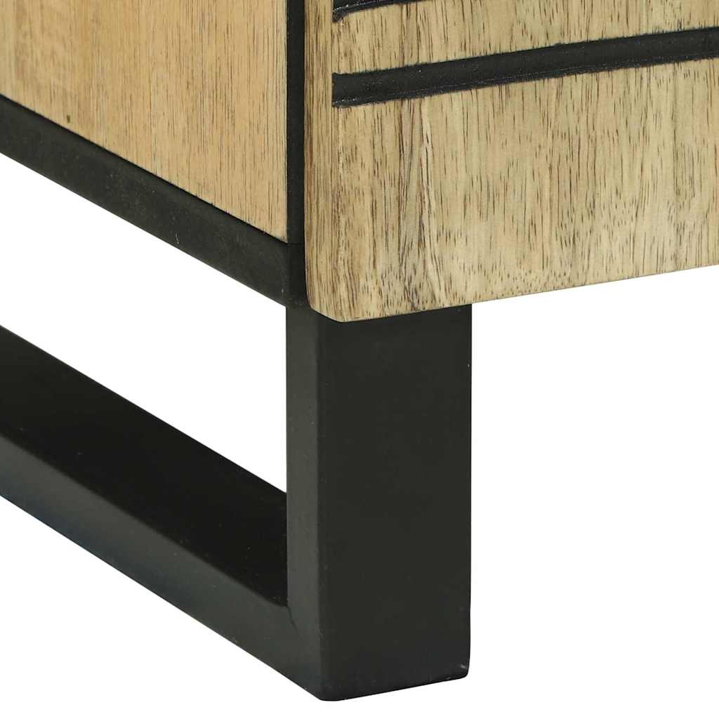 Nachttisch Braun 50 x 33 x 60 cm massives Mangoholz