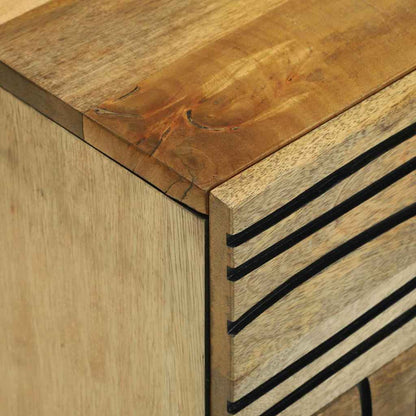 Nachttisch Braun 50 x 33 x 60 cm massives Mangoholz