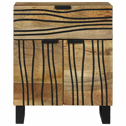 Nachttisch Braun 50 x 33 x 60 cm massives Mangoholz