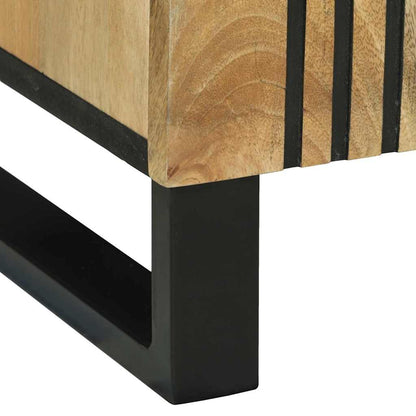Sideboard Braun 90 x 33 x 75 cm massives Mangoholz