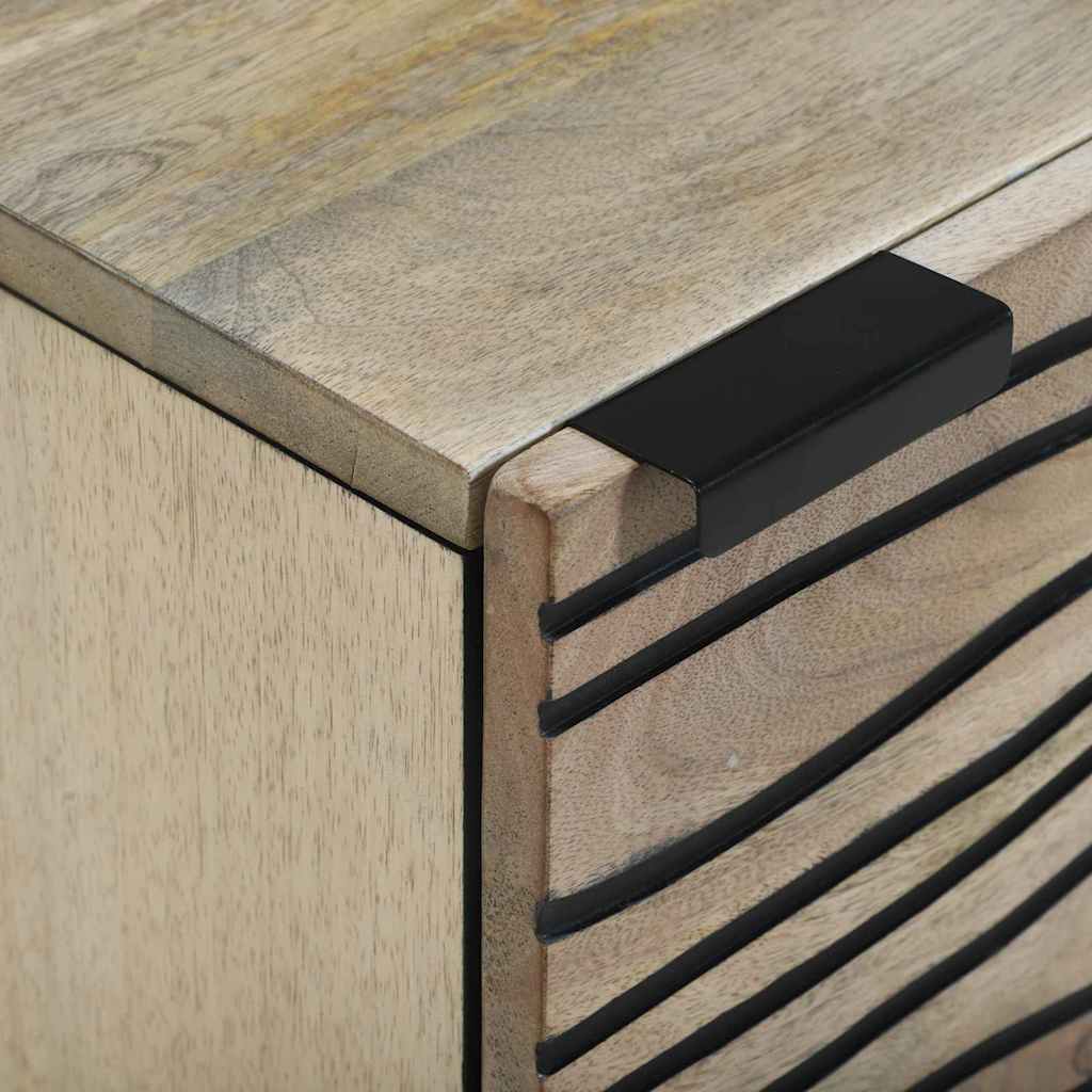 Nachttische 2 pcs Weiß und Schwarz 40 x 33 x 46 cm