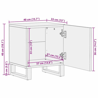 Nachttische 2 pcs Weiß und Schwarz 40 x 33 x 46 cm