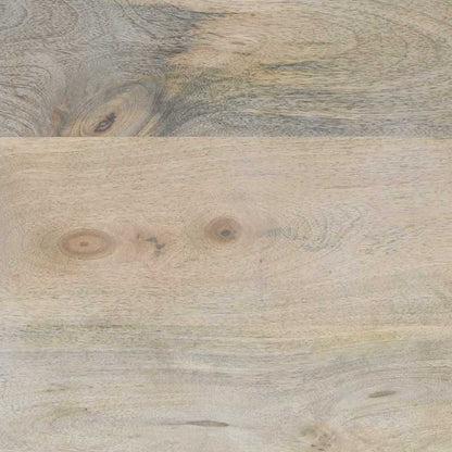 Nachttisch Weiß und Schwarz 40 x 33 x 46 cm massives Mangoholz