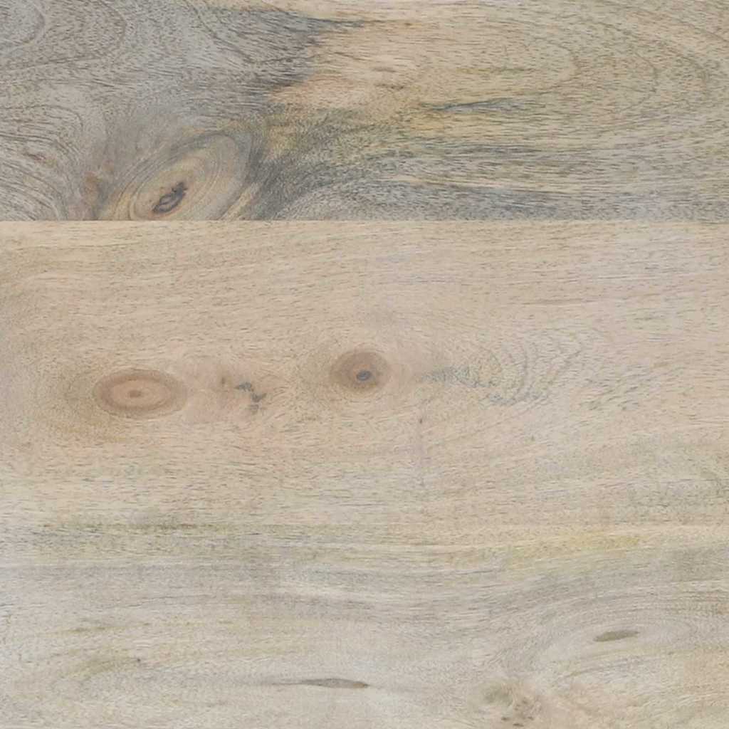 Nachttisch Weiß und Schwarz 50 x 33 x 60 cm massives Mangoholz