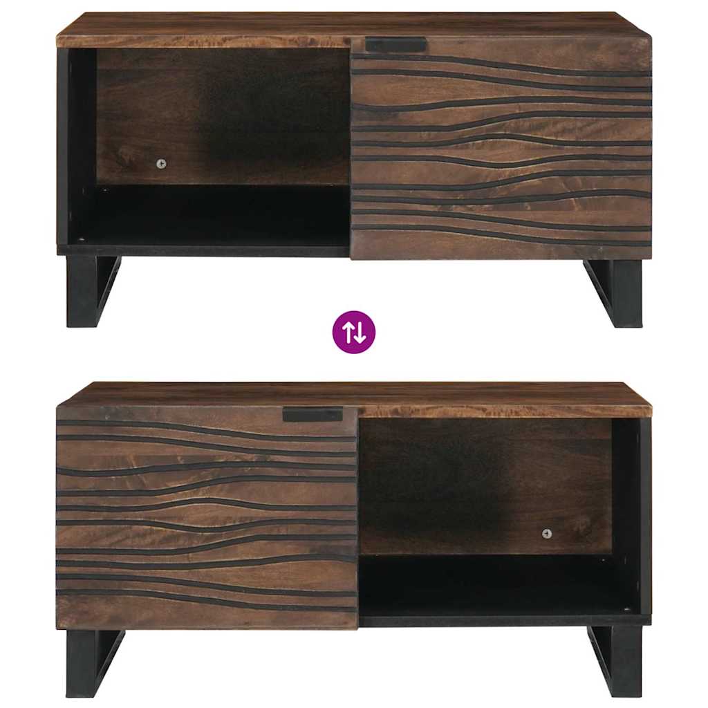 Couchtisch Braun und Schwarz 80 x 50 x 40 cm