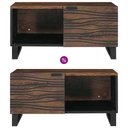 Couchtisch Braun und Schwarz 80 x 50 x 40 cm