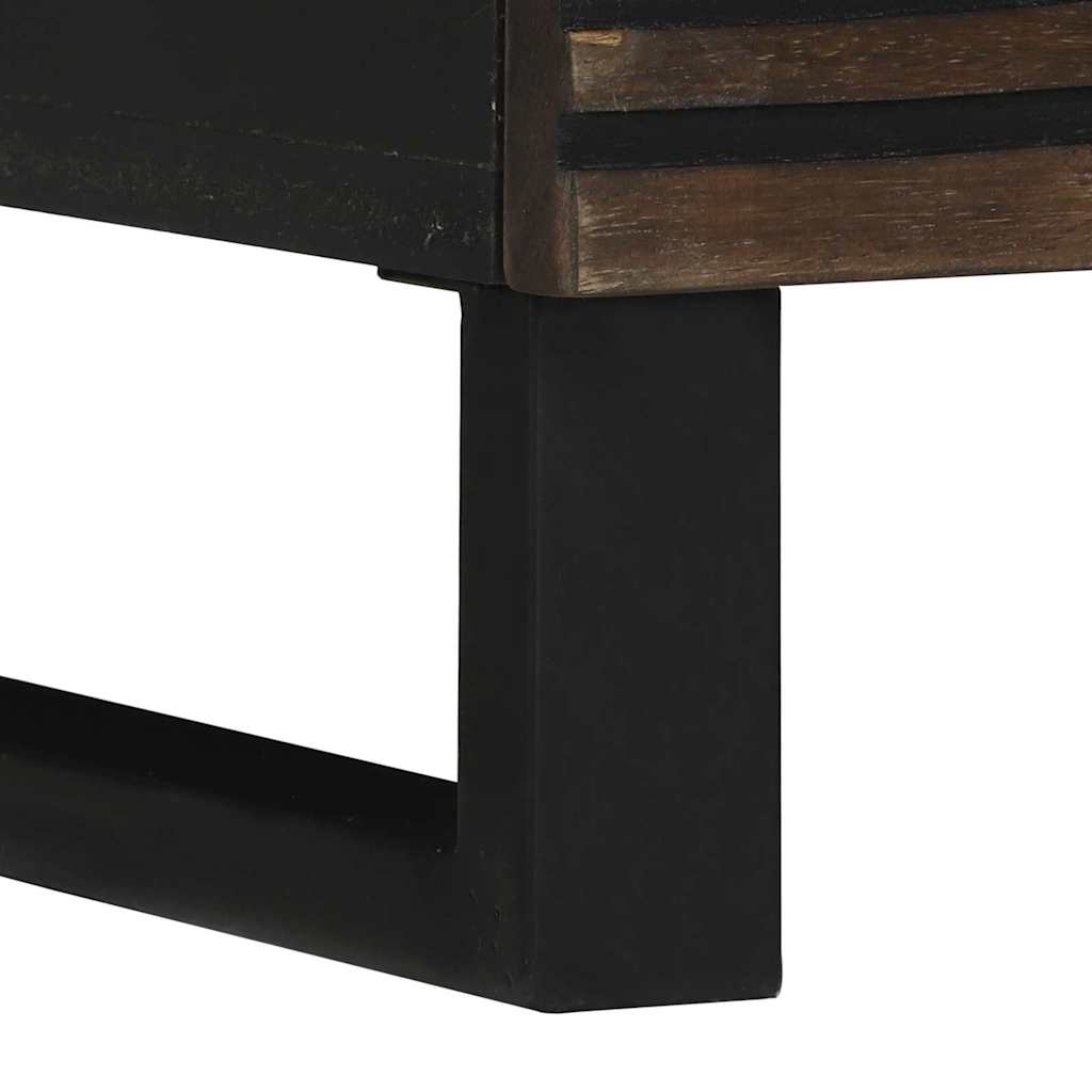 Nachttisch 2 pcs Walnuss 40 x 33 x 46 cm massives Mangoholz