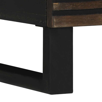 Nachttisch 2 pcs Walnuss 40 x 33 x 46 cm massives Mangoholz