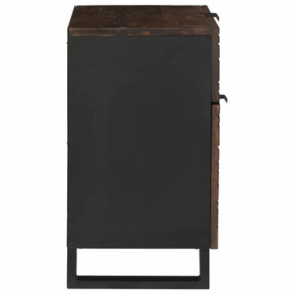 Nachttisch Walnuss 50 x 33 x 60 cm massives Mangoholz