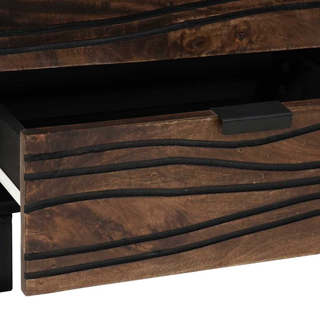 Nachttisch Walnuss 50 x 33 x 60 cm massives Mangoholz