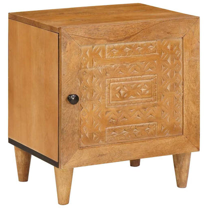 Nachttisch Hellbraun 40 x 33 x 46 cm massives Mangoholz