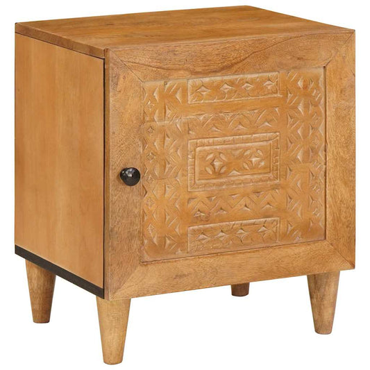 Nachttisch Hellbraun 40 x 33 x 46 cm massives Mangoholz